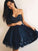 Alicia Homecoming Dresses A-Line Sweetheart Navy Blue Tulle CD655