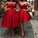 Lauretta A Line Homecoming Dresses Beautiful Strapless/Sweetheart Red CD6736