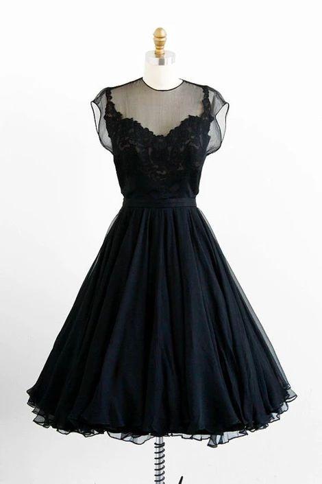 Black And Alma Cocktail Homecoming Dresses Chiffon Lace Floral CD6898