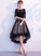 Black Tulle Short Brylee Homecoming Dresses Lace Dress CD728