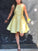 Yellow Two Piece Charming Homecoming Dresses Monique Satin CD747