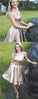 Michelle Homecoming Dresses Shiny Gold Sequin Halter Simple CD761