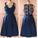 Blue Lace Mylie Homecoming Dresses Vintage Simple Unique Style CD8378
