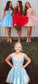Elegant Blue/Red/ Pink Annabelle Homecoming Dresses Tulle Short CD8784