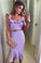 Two Piece Mermaid Hailey Homecoming Dresses Purple Party CD918