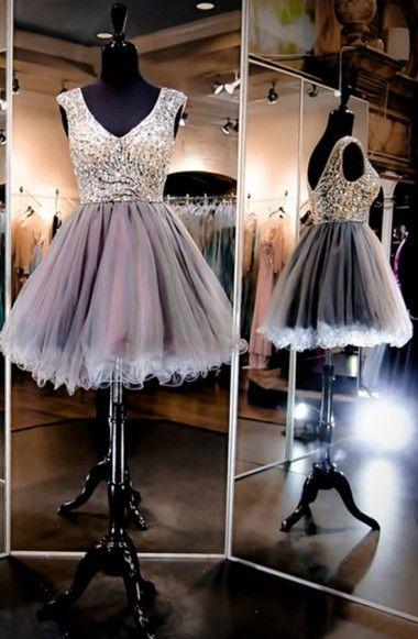 Sparkle Short A-Line Sleeves Homecoming Dresses Ariana Grey CD9534