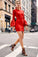 Flair Red Long Sleeve Bodycon Miya Homecoming Dresses Dress CD9918