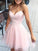 A-Line/Princess Valeria Homecoming Dresses Sweetheart Sleeveless Tulle Short/Mini Dresses