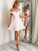 Maddison A-Line/Princess Off-the-Shoulder Sleeveless Homecoming Dresses Satin Short/Mini Dresses