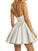 Homecoming Dresses A-Line/Princess V-Neck Sleeveless Satin Applique Short/Mini Dresses Aryana