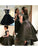 A-Line/Princess Sleeveless Homecoming Dresses Scoop Audrina Sequin Satin Short/Mini Dresses