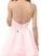 A-Line/Princess Halter Sleeveless Danica Short/Mini Satin Homecoming Dresses Dresses